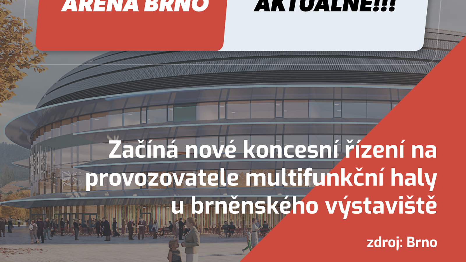 Začíná nové koncesní řízení na provozovatele multifunkční haly u brněnského výstaviště